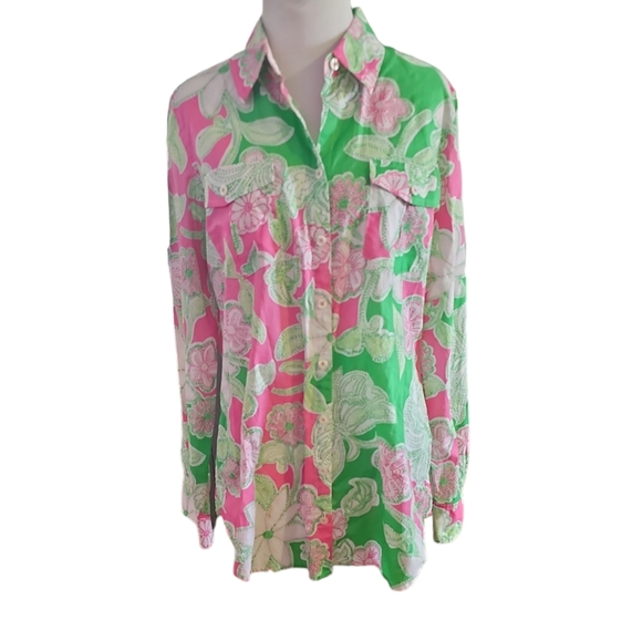 Lilly Pulitzer Tops - Lilly Pulitzer floral dress shirt